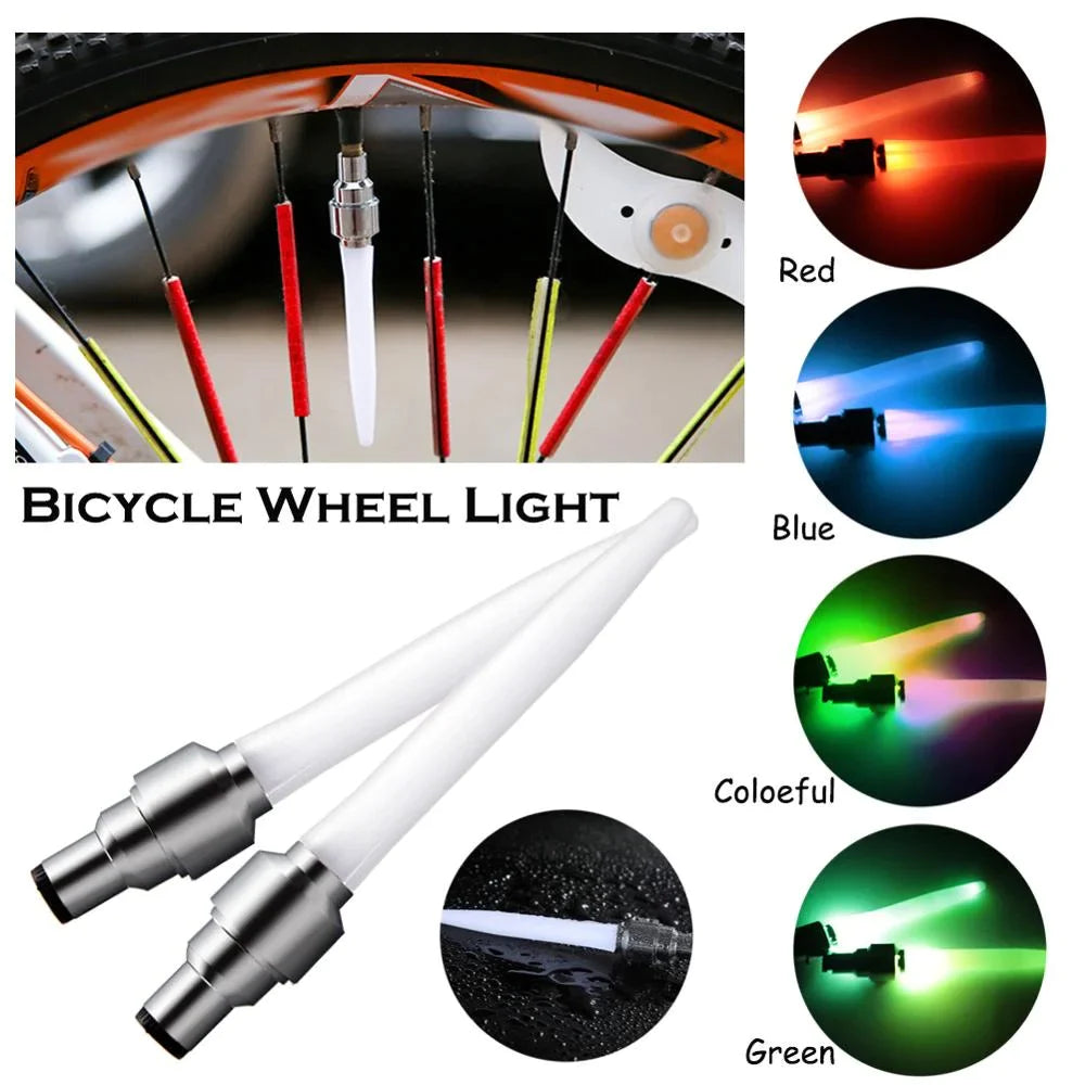 2pcs Motion Activated Glow Bike Flashlight (random Colour)